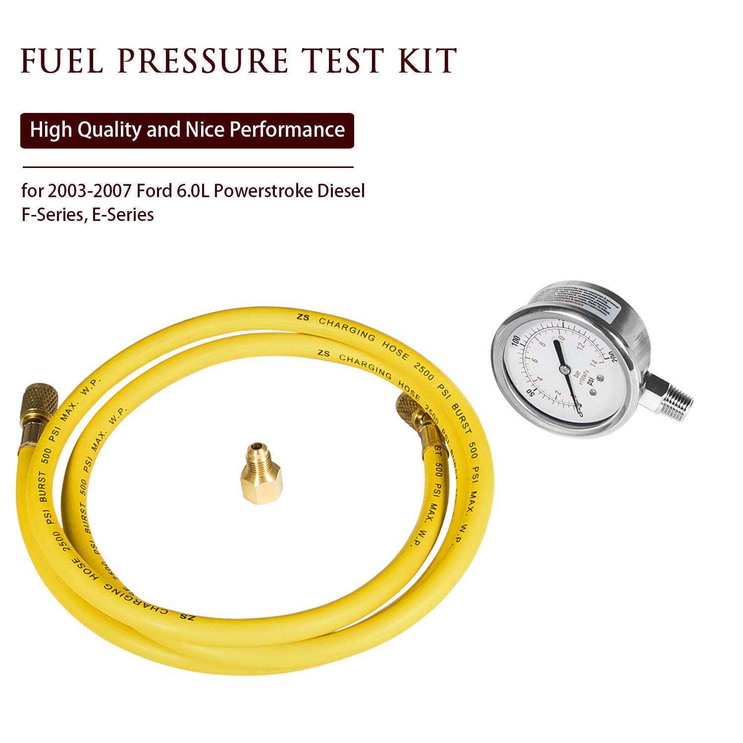 thumbnail image 2 of Bonbo Fuel Pressure Test Kit With Fuel Filter Cap For 2003-2007 Ford Powerstroke 6.0L 2 of 3
