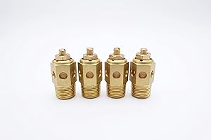 IVLPHA Pneumatic Air Muffler, Sintered Bronze Brass Exhaust Muffling Throttle Muffler Filter 3/8" Male NPT Pneumatic Silencer Air Flow Exhaust Speed Control Muffler (Pack of 4)