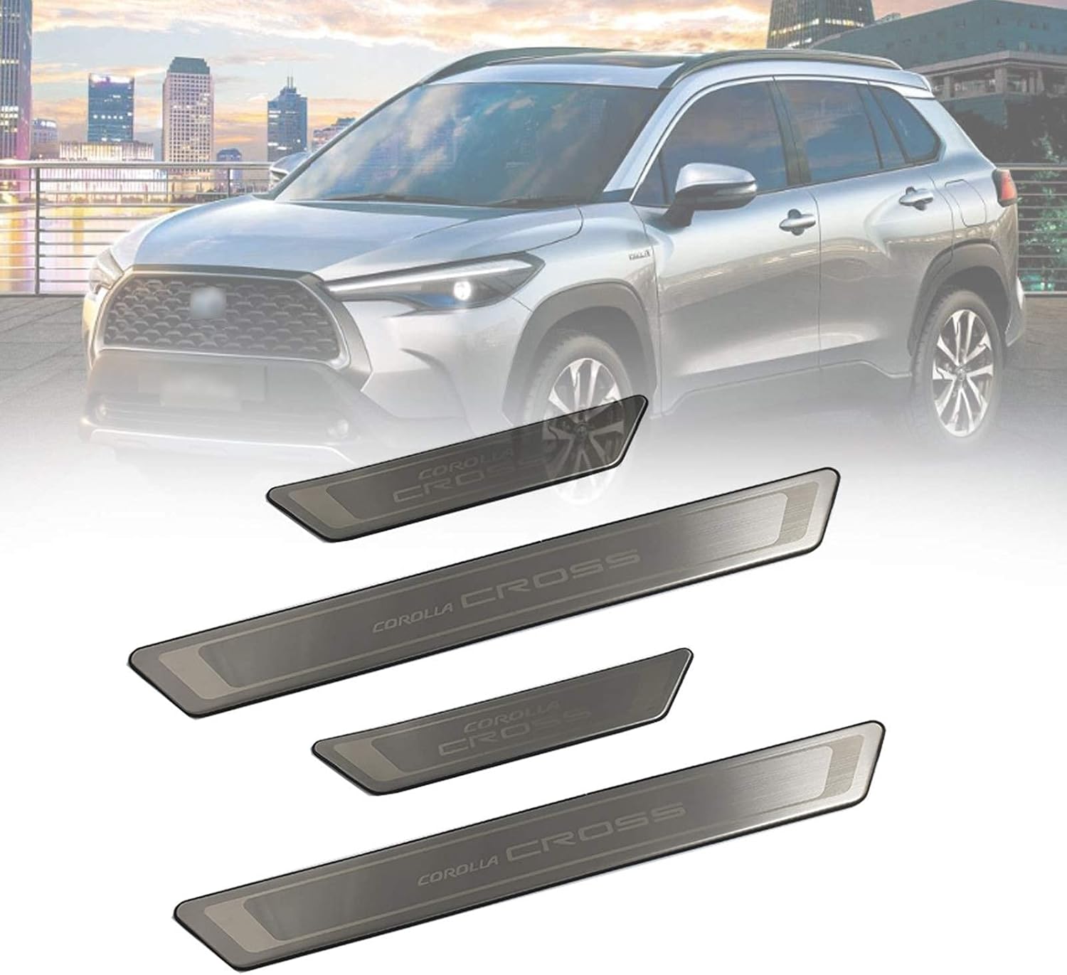 Stainless Steel Door Sill Protector for 2020 Corolla cross, Car Door
