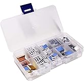 Pastall 100 PCS (8 Different Sizes) Heatsink Kit with Conductive Adhesive Tape, Aluminum Heat Sink Cooler and Copper Heatsink