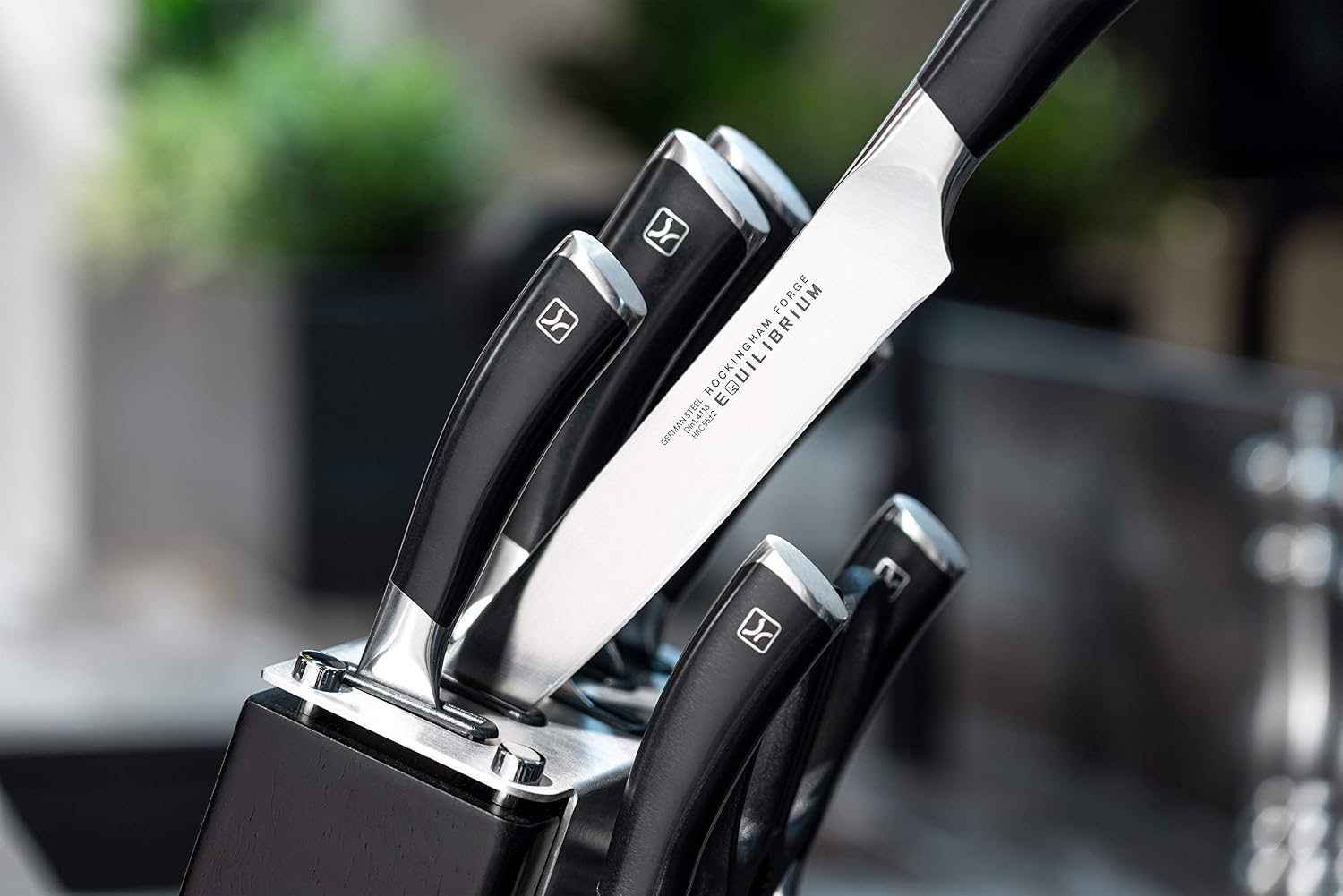Rockingham Forge Equilibrium 9-Piece Kitchen Knife Block Set, Professional Stainless Steel Chefs Knives Selection - Image 5