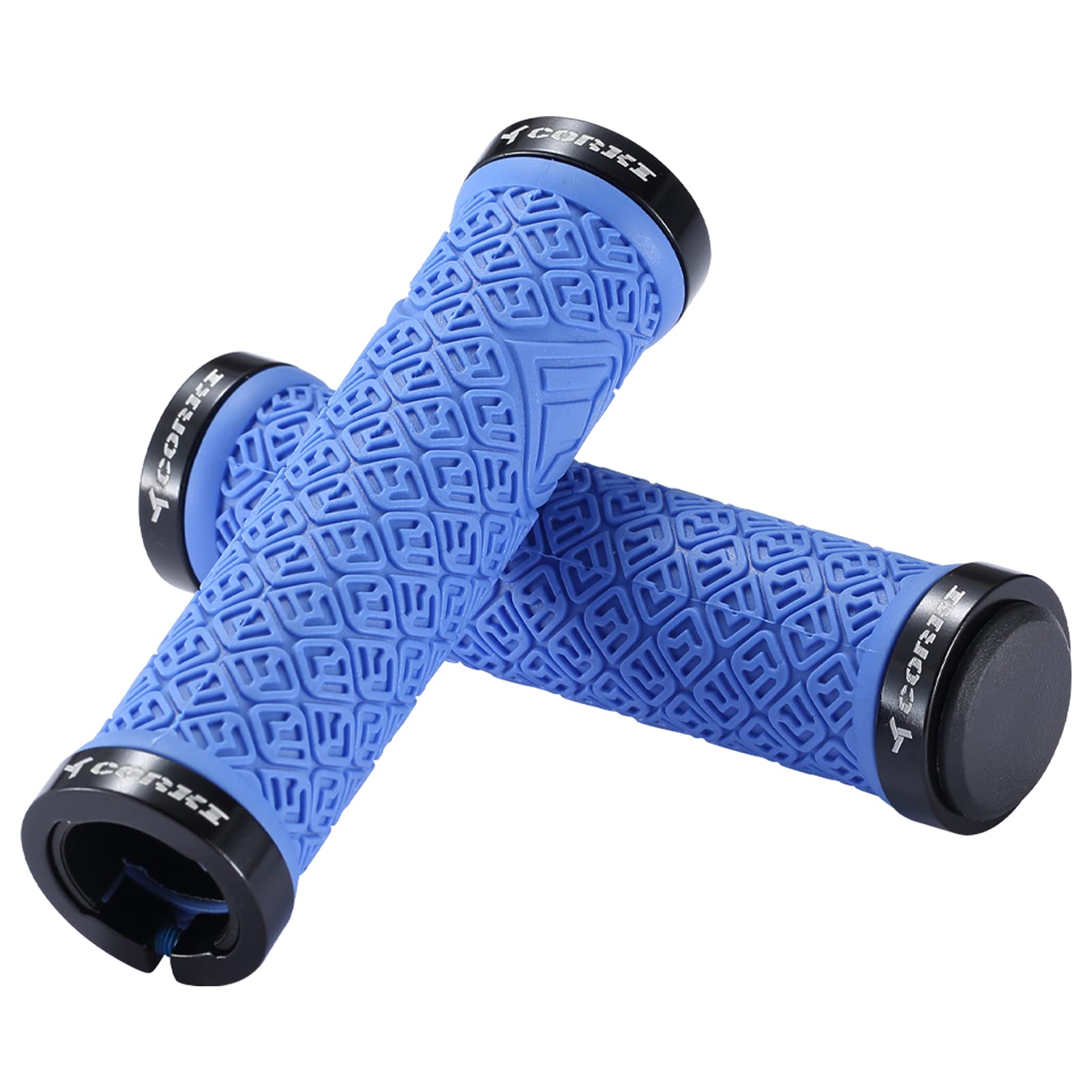 Bynccea Bicycle Handlebar Grips, Bicycle Grips Non-Slip Bicycle Handlebar Grips with Aluminium Lock for Bicycle Mountain Bike Road Bike Folding Bike BMX MTB