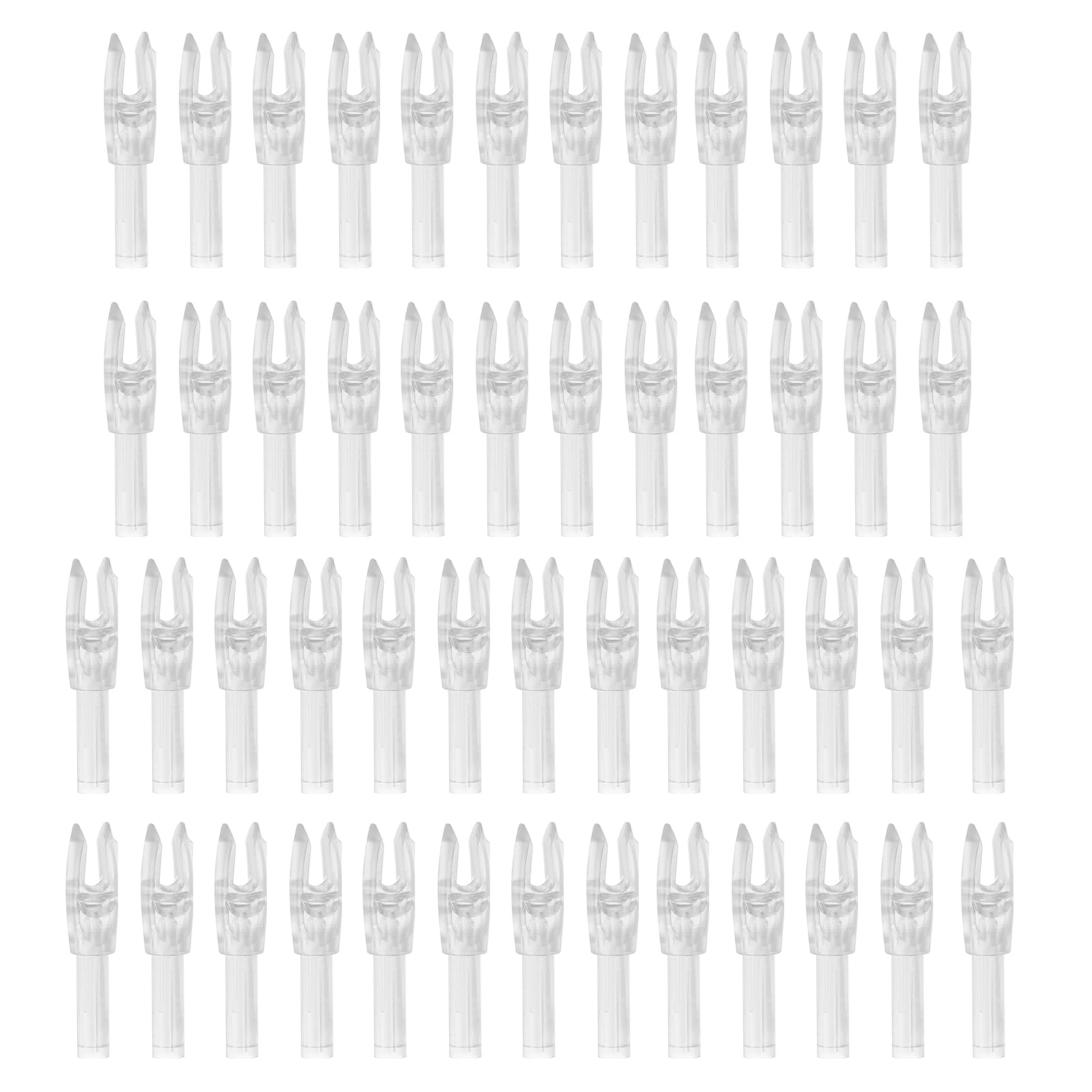 PATIKIL Archery Arrows Nocks 4.2mm 0.165", 50 Pack Clear Insert Arrow Nock Replacement for Hunting Arrows Compound Bow Recurve Bow, White