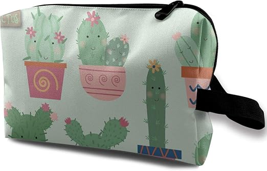 Amazon Co Jp Danny Lopeze スキンケア ポータブル ハッピーサボテンハンドバッグ メイクアップ トラベルキット ジッパー レディース スキンケア コスメポーチ ホーム キッチン