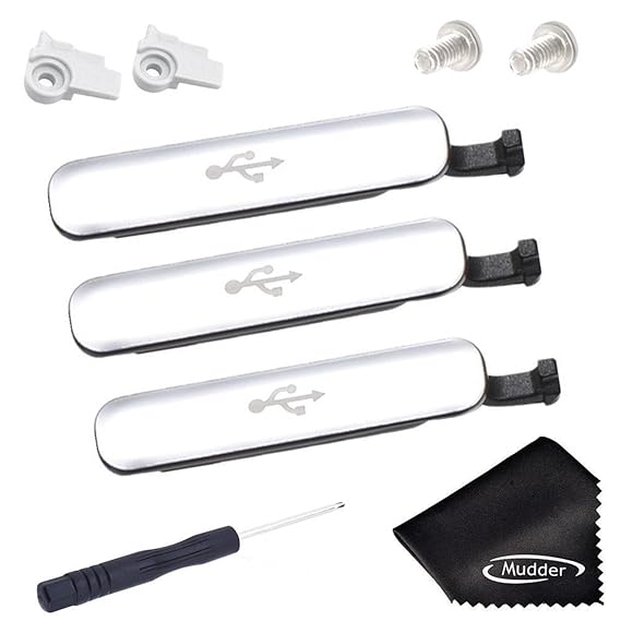 Mudder 9-in-1 Zubehör für Samsung Galaxy S5, 3er USB Abdeckung Jack Deckel Cover Staubschutzdeckel + 2er Plastikhalter + 2er 