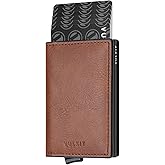 VULKIT Card Holder Pop Up Slim Wallet Leather RFID Blocking Card Case Up to 8 Credit Cards