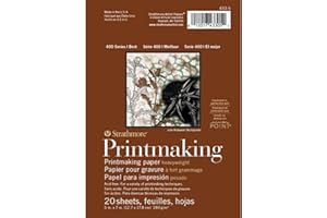 Strathmore (433-5 400 Series Printmaking Pad, Heavyweight, 5"x7", White, 20 Sheets