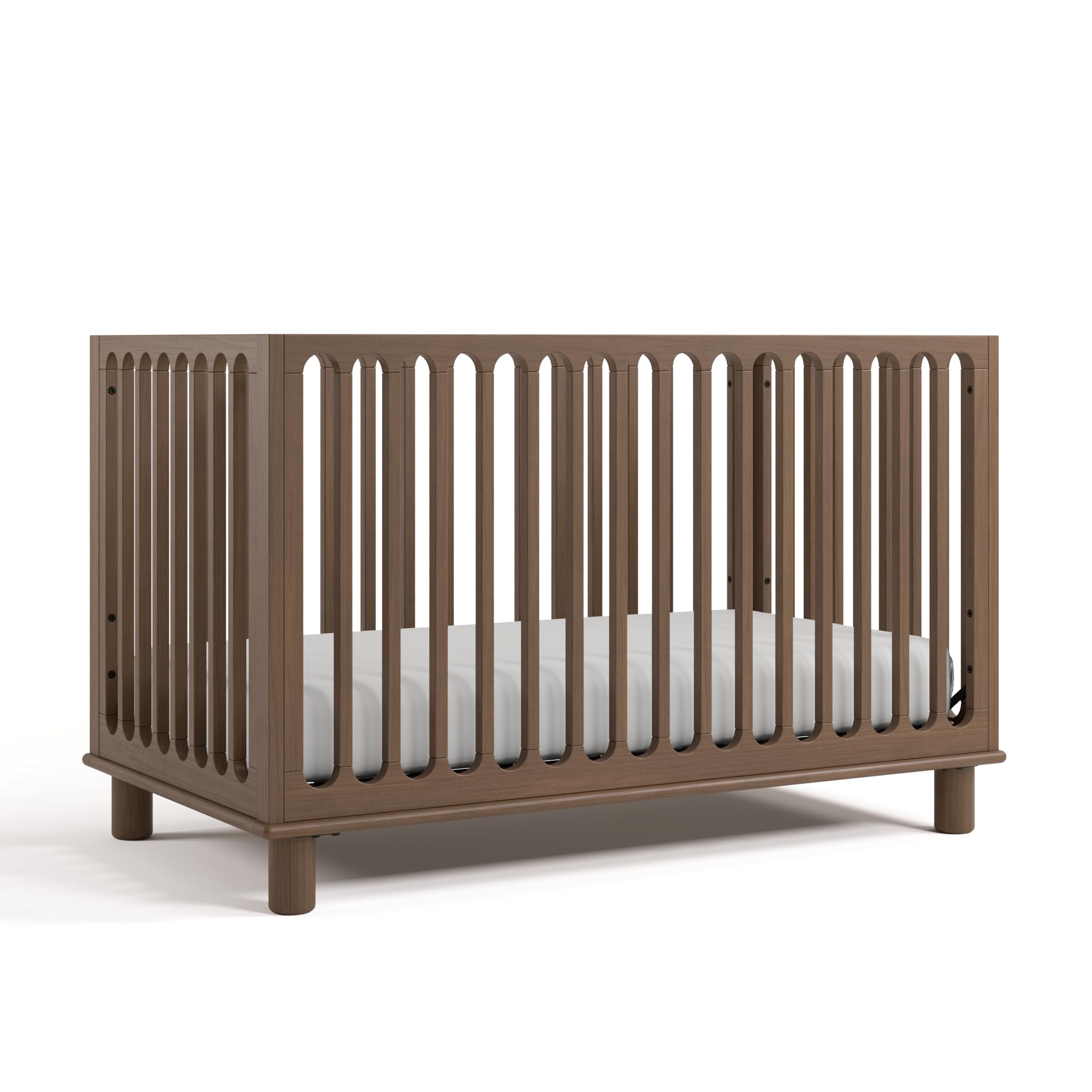 Photo 1 of Storkcraft Sicily 3-in-1 Convertible Crib with Toddler Rail Included (Hazelnut) – GREENGUARD Gold Certified, 100% Solid Wood, Converts to Toddler Bed, Fits Standard Crib Mattress