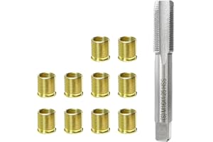 BWBWND Spark Plug Thread Repair Kit, M14×1.25 Inserts & M16x1.25 Tap Stainless Steel Thread Repair Tool, 14mm Spark Plug Rethreaded Kit for Automotive Gasoline Engine Generator