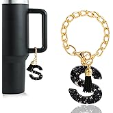 Letter Charm Accessories for Stanley Cup 1 PCS Cute Initial Keychain Handle Charm for Stanley Tumbler for Women