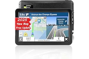 QEDASS GPS Navigator for Car Truck RV, 9-inch High-Definition Touch Screen，2025 Maps (Free Lifetime Updates), Support Voice Turn Direction Guidance/Speed and Red Light Warning/Custom Truck Routing