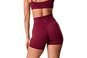 Kamo Fitness Serenity Shorts High Waisted 6" Inseam No Front Seam Thigh Friendly V Booty Seam Women's Biker Shorts