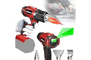 EDTRAN Cordless Heat Gun for Milwaukee M18 18V Battery, 350W 122℉-1022℉ Fast Heating Soldering Hot Air Gun with LCD Digital Display for Shrink Tubing, PVC Wrap, Crafts, Car Wiring (No Battery)