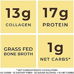 16oz Vanilla Bone Broth Protein Powder From Grass