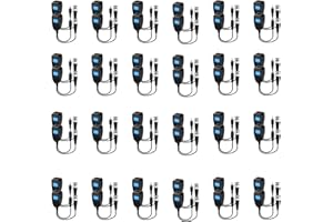 Fanbalunke Passive Video balun Connectors 24 Pairs Passive Video Baluns with Power Connector HD bnc to rj45 bnc to ethernet Adapter Transmitter BNC Twisted for 720-5MP CCTV Security Camera System