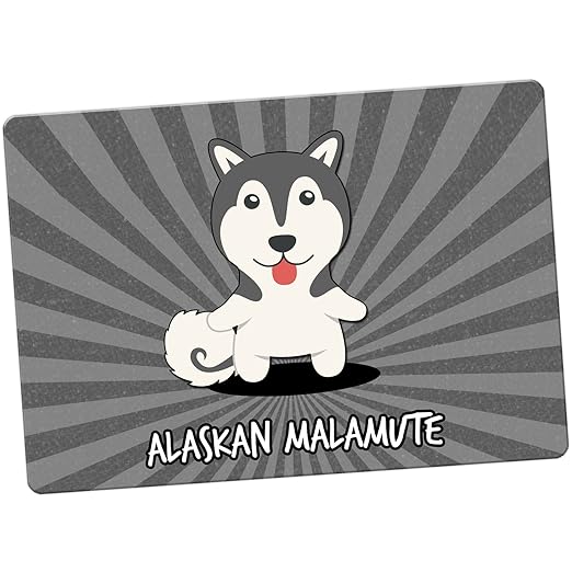 American Cartoon perros Imán para nevera, Alaskan Malamute, Mal ...