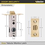 Sterling TML125 Brass Tubular Mortice Latch 65mm 2.5" Internal Door Lock view 4
