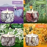 YMing 4 Pack Scented Candles in Travel Tin 120H Soy 4 Fragrances view 2