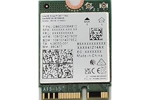 Intel Killer BE200 1750x & BT 5.4 Wi-Fi 7 Card with M.2. pcie Key E Interface for Intel Processors Single Pack. Ultra Low Lat