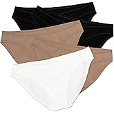GREEN VOYAGE Women's GOTS Certified Organic Cotton Soft Stretch Bikini Underwear 5-Pack