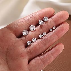 PRETOLE Sterling Silver Stud Earrings with 925