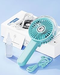 SWEETFULL Portable Misting Fan - 180° Foldable