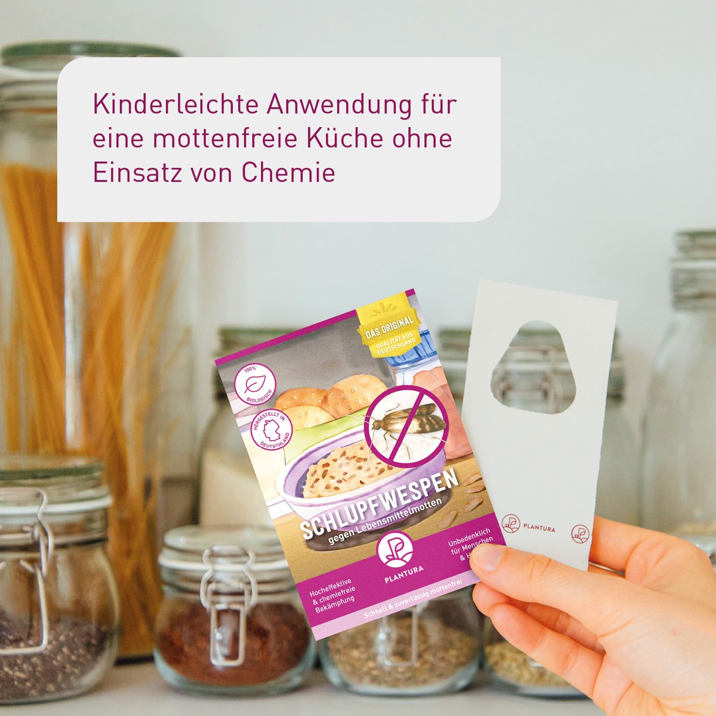 Plantura Schlupfwespen gegen Lebensmittelmotten, 9 Karten 4