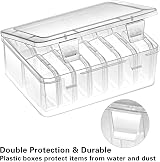 Mathtoxyz Bead Organizer Storage Box 15 Pcs Clear Hinged Lids Craft Case view 6