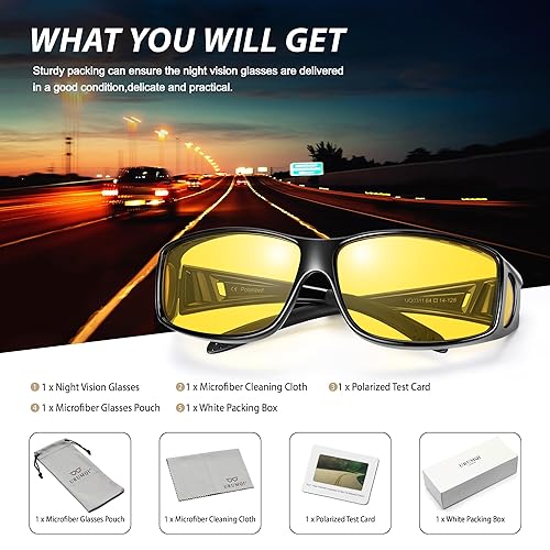URUMQI Fitover Sunglasses Polarized UV400 Protection, Wrap Around
