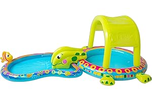 BANZAI JR. Shade 'N Slide Inflatable Turtle Splash Pool