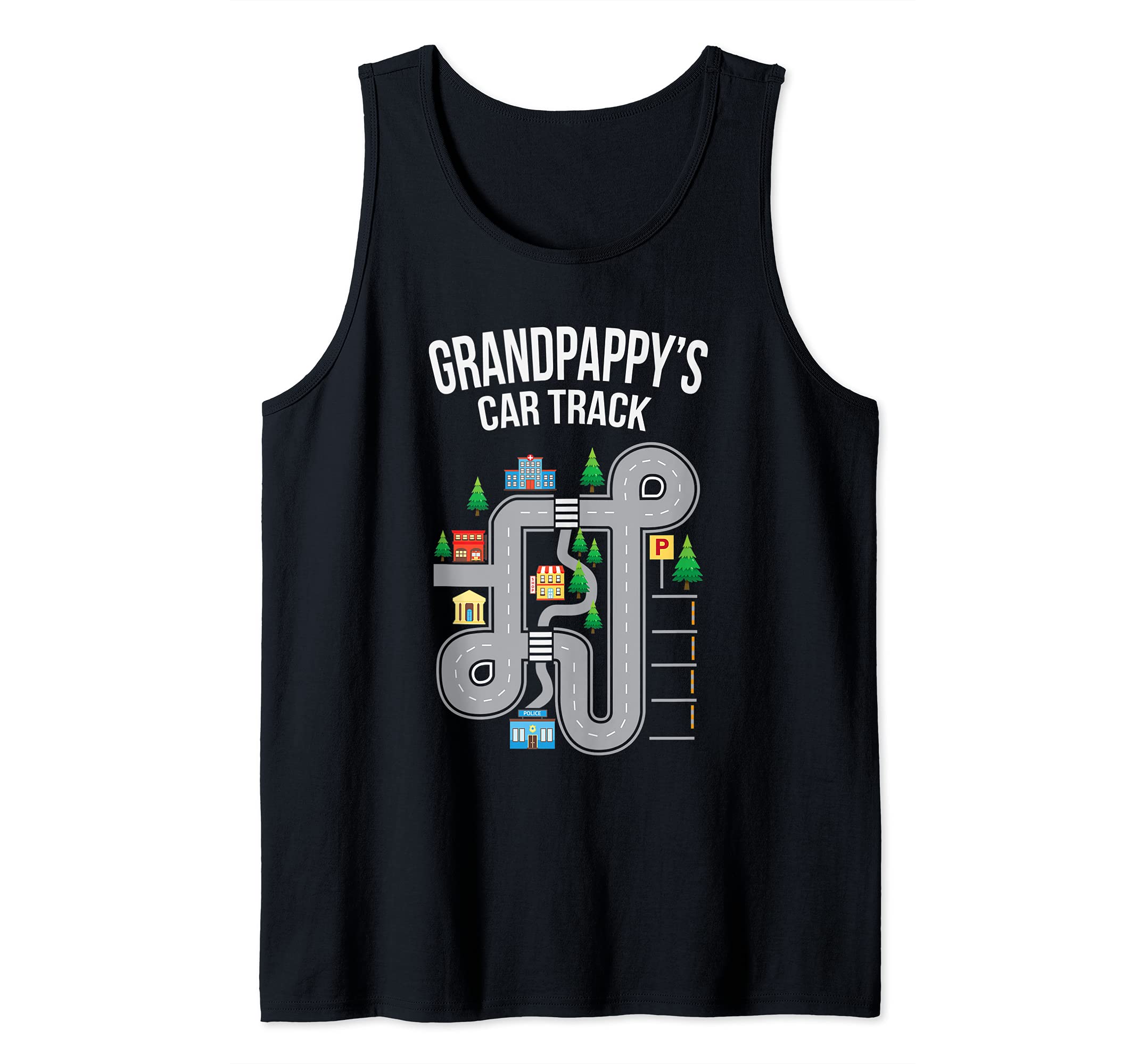 grandpappy Car Track Playground Tank Top