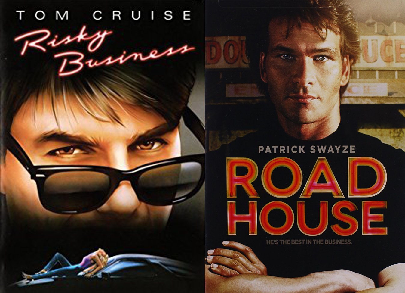 Risky Business & Road House DVD 80's Tom Cruise & Patrick