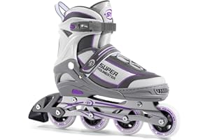 SUPER YOUNGSTER Women's Adjustable Inline Skate, Roller Skates Blades for Female Adults