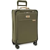 Briggs &amp; Riley Essential 22" Carry On Expandable Spinner - Luggage for Travel, Suitcases with Wheels, Softside Rolling Bag for Men &amp; Women, Self-Repairing Zipper - Baseline Collection, Olive