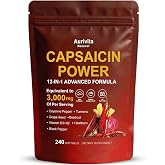 RCSCBC Aurivita Capsaicin Softgels - 240 Softgels(1, PCS) | Aurivita Natural Cayenne Pepper Softgels Supplements,with Vitamin D3 + K2, Beetroot, Grape Seed and Other Extracts
