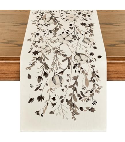 Snow Flake Table Runner Saro - 4504 Embroidered Snowflake Runner