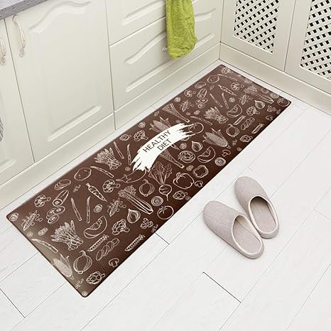 18x47 18x30 Hebe Kitchen Rug Sets 2 Pieces Non Skid Machine