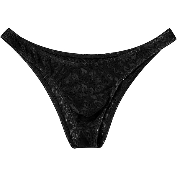 thumbnail image 2 of YCBENYANG Men's See-Through Lace Bikini Briefs - Low Waist Bulge Pouch Underwear 2 of 12