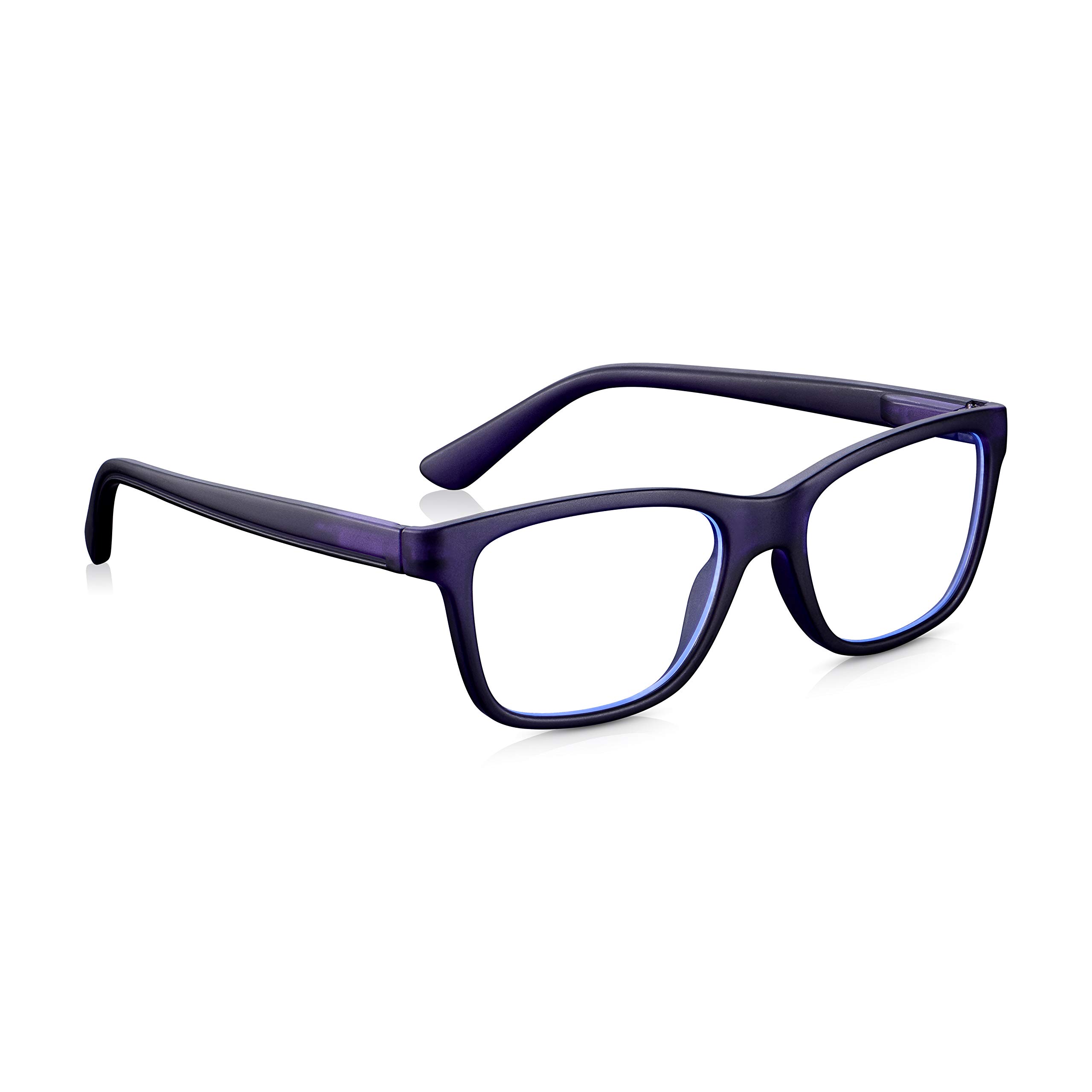 Read Optics Blue Light Blocking Glasses for Kids Age 3-10, Computer Digital Screen TV Protective Glasses to Prevent Eyestrain, Purple Frame