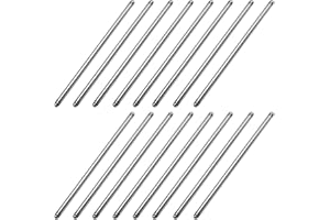 Saihisday 16Pcs 5/16" 7.800" Length Hardened Steel Pushrods, Replacement for Chevy SBC 327 350 383 400