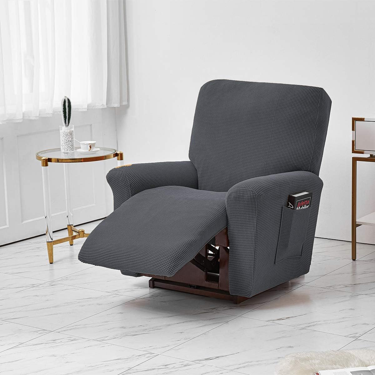 Stretch Recliner Covers, Jacquard Recliner Chair Slipcovers - Image 3