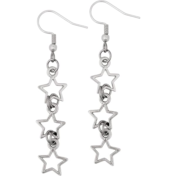 Long Punk Fishbone Dangle Earrings For Women & Men - CZ Diamond Skeleton Chain Earrings, Gothic Statement Jewelry Gift - View #5