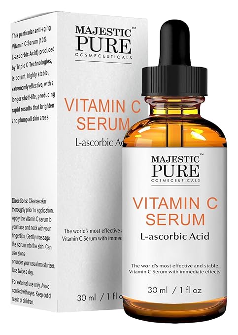 title=Majestic pura vitamina C siero per macchie di età, le rughe, danni del sole e
