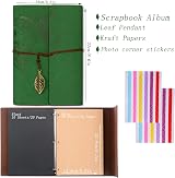 ZEEYUAN Leather Scrapbook Album 18x22cm 60 Pages Refillable DIY Memory Book view 2