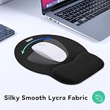ZIBLY Keyboard Wrist Rest and Mouse Pad Combo Black Memory Foam Ergonomic view 4