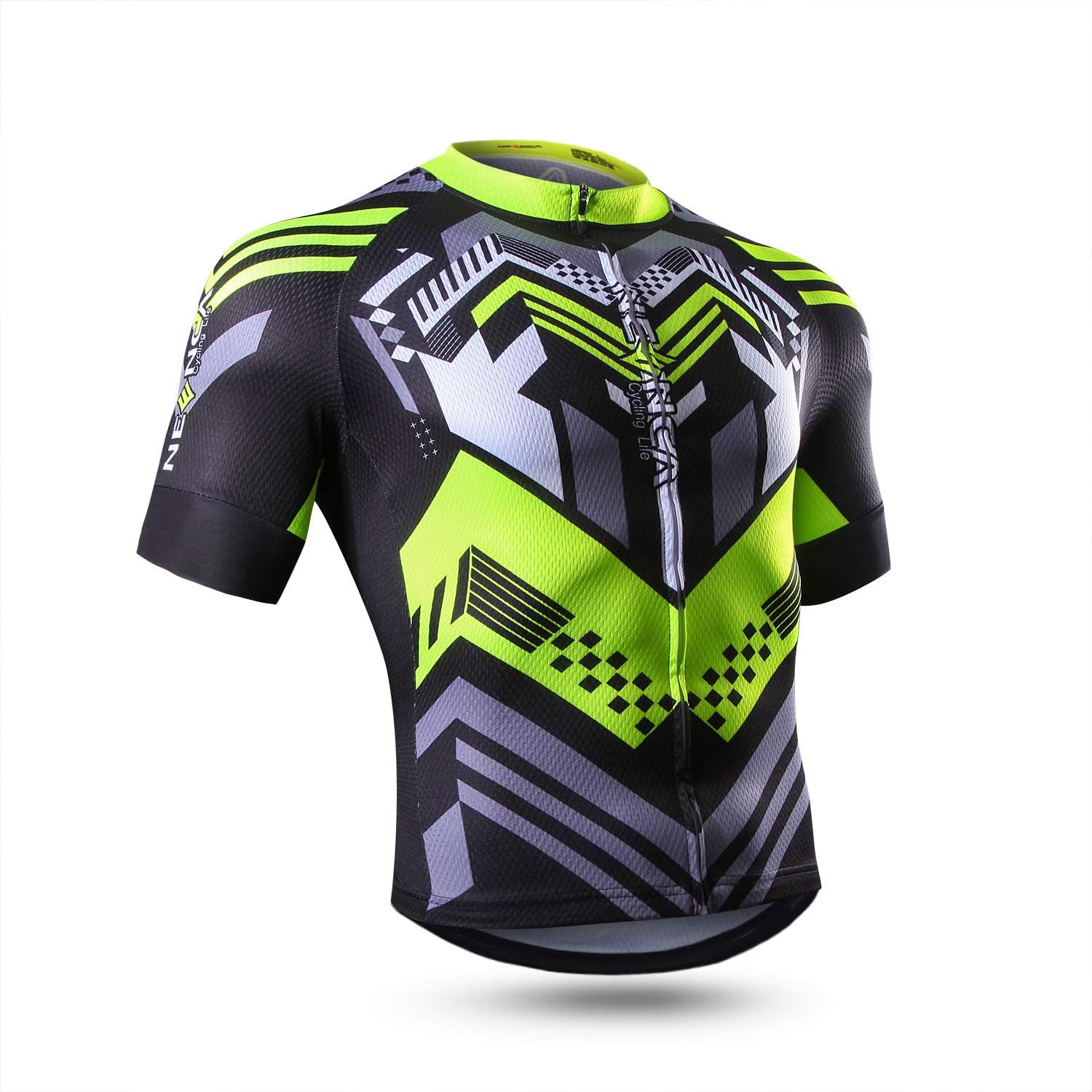 NEENCA Men's Cycling Bike Jersey Short/Long Sleeve with 3 Rear Pockets, Cycling Biking Shirt Full Zipper Breathable Quick Dry : Clothing