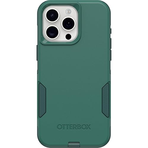 OtterBox iPhone 15 Pro MAX (Only) Commuter Series Case - GET Your Greens (Green), Slim & Tough, Pocket-Friendly, with Port Protection