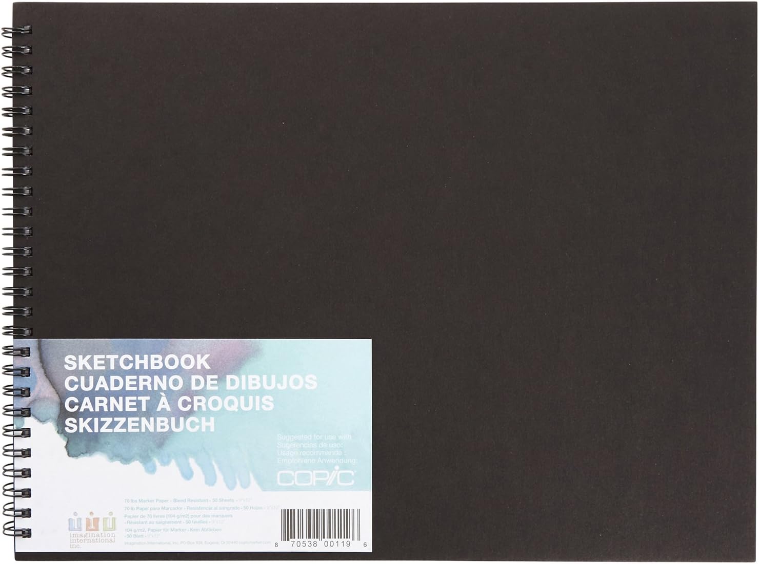 Copic Markers Skbk9x12 Sketch Book 9 X 12 50 Sheets Wire Bound
