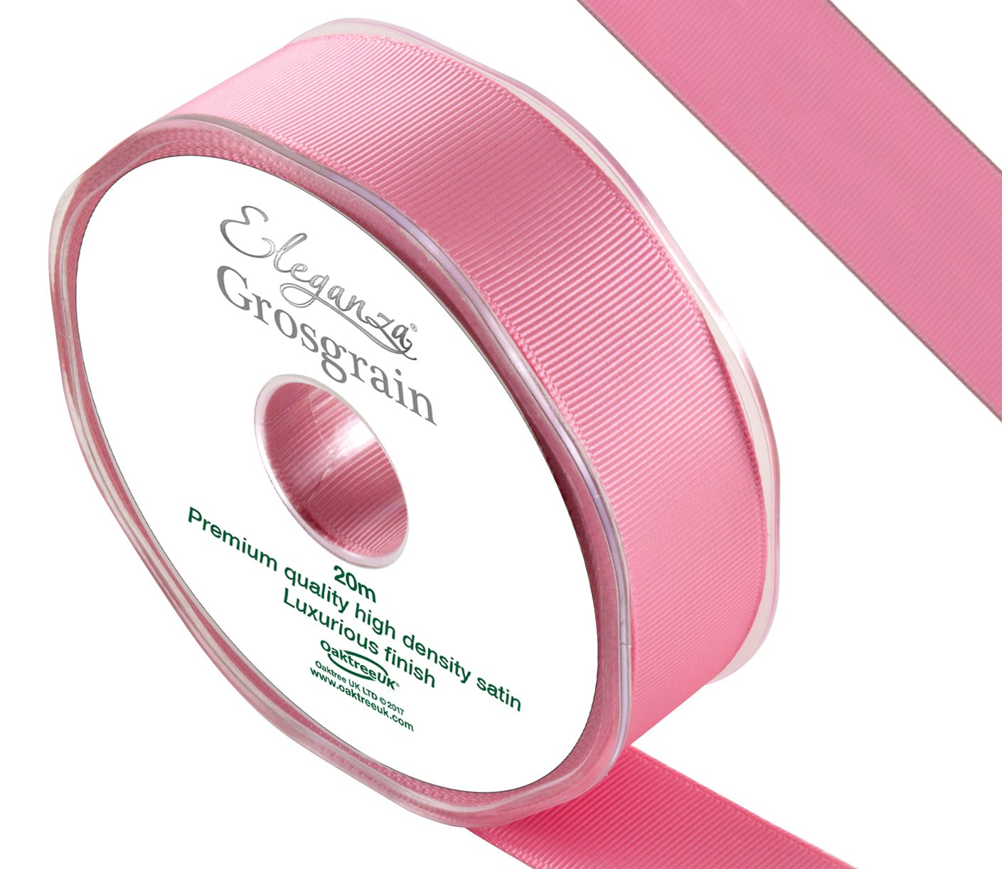 ELEGANZA Premium Quality Grosgrain Ribbon, Satin, Classic Pink, 11 x 11 x 3 cm