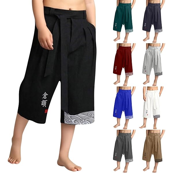 Amazon.com: Boys Japanese Kimono Linen Capri Kids Traditional